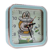 Labubu Metal Square Alarm Clock – Blue