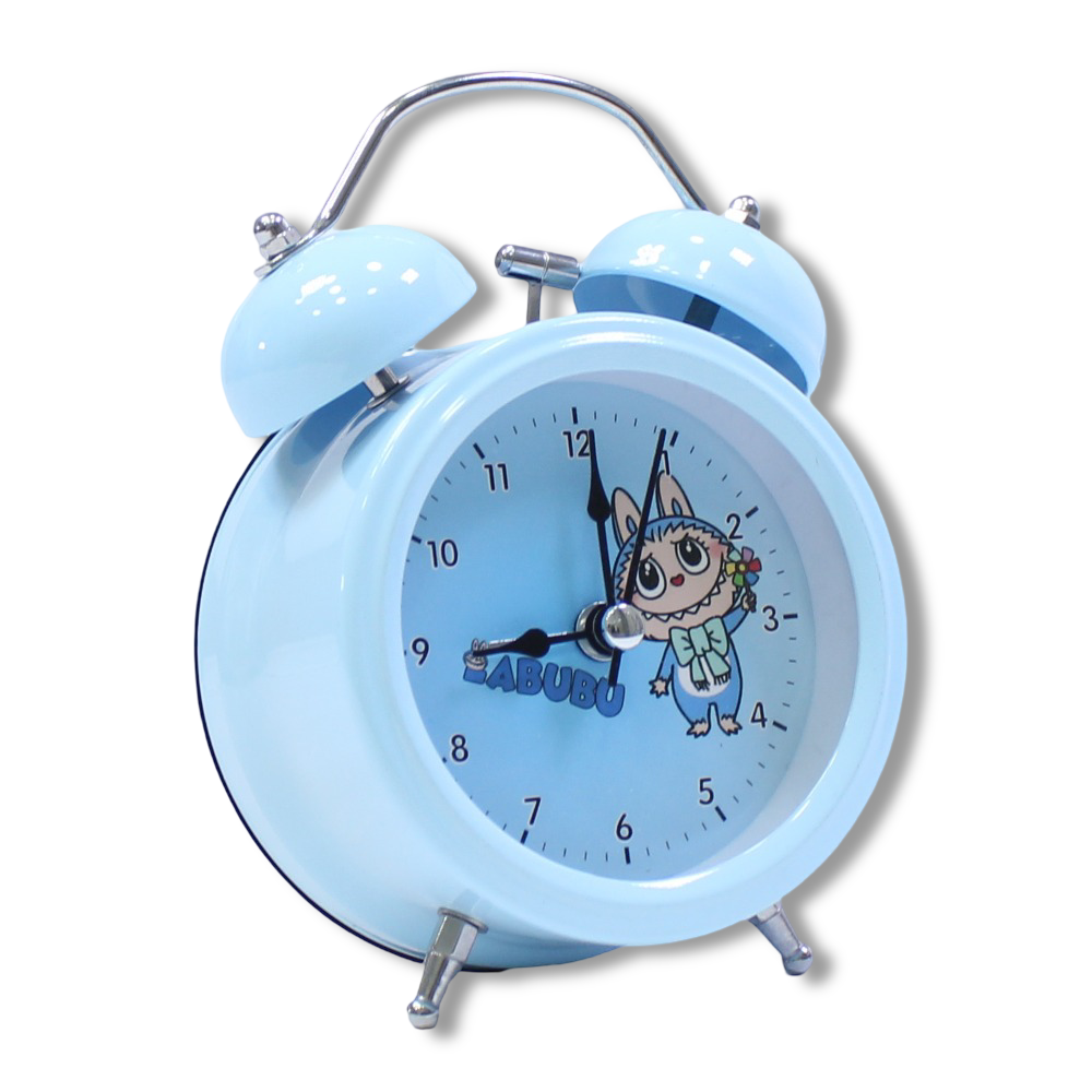 Labubu Metal Alarm Clock – Baby Blue