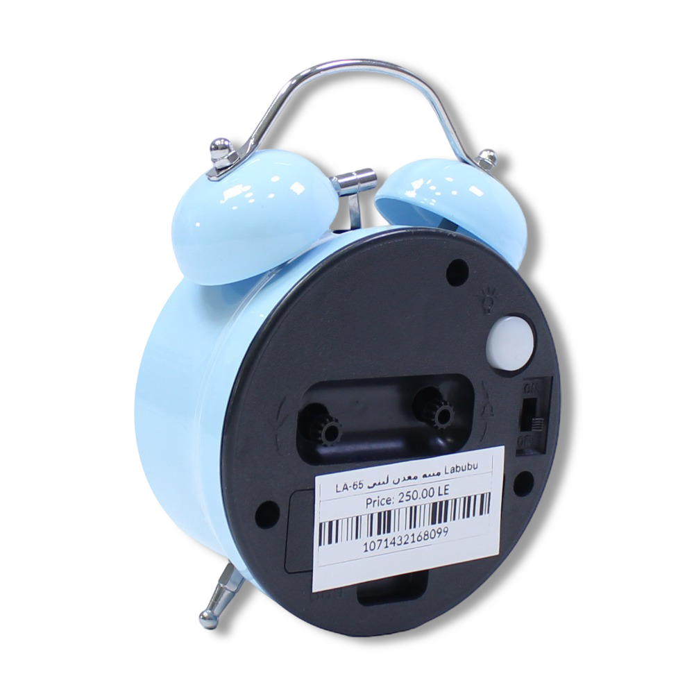 Labubu Metal Alarm Clock – Baby Blue