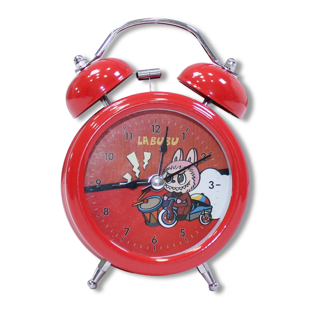 Labubu Metal Alarm Clock – Red