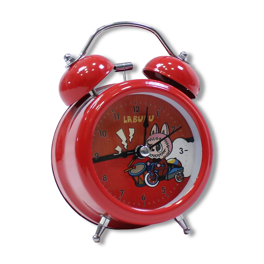 Labubu Metal Alarm Clock – Red