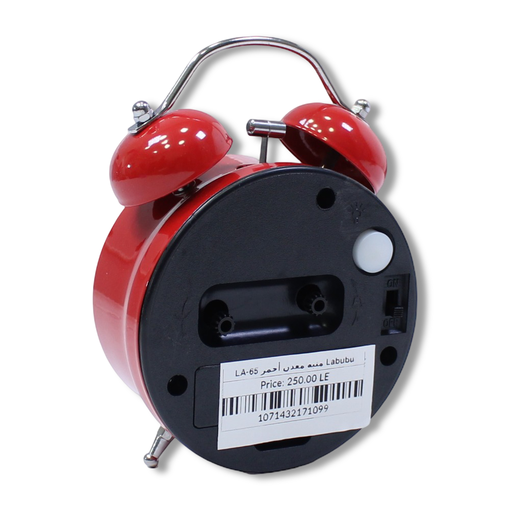Labubu Metal Alarm Clock – Red