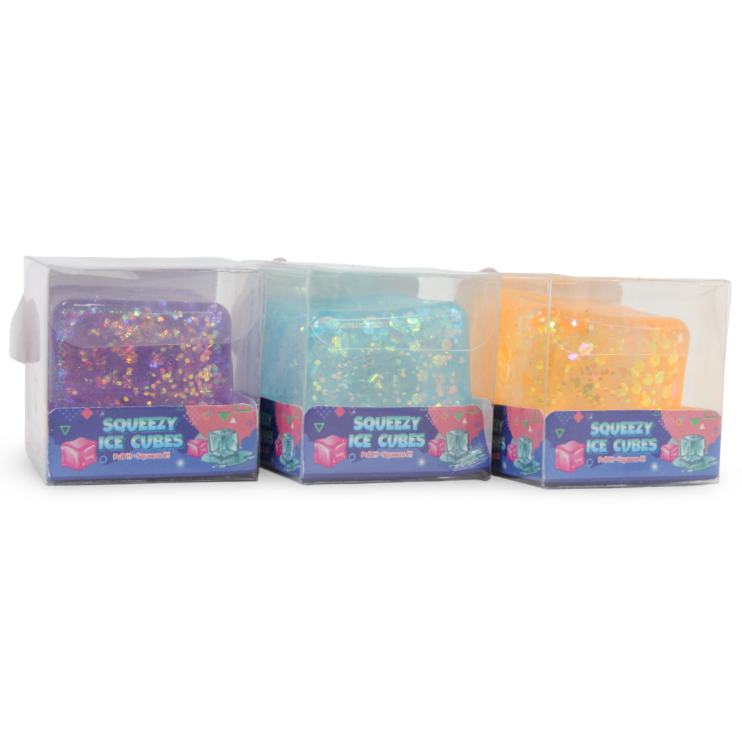 Nee Doh Glitter & Glow Nice Cubes Squishy (1 Pcs)