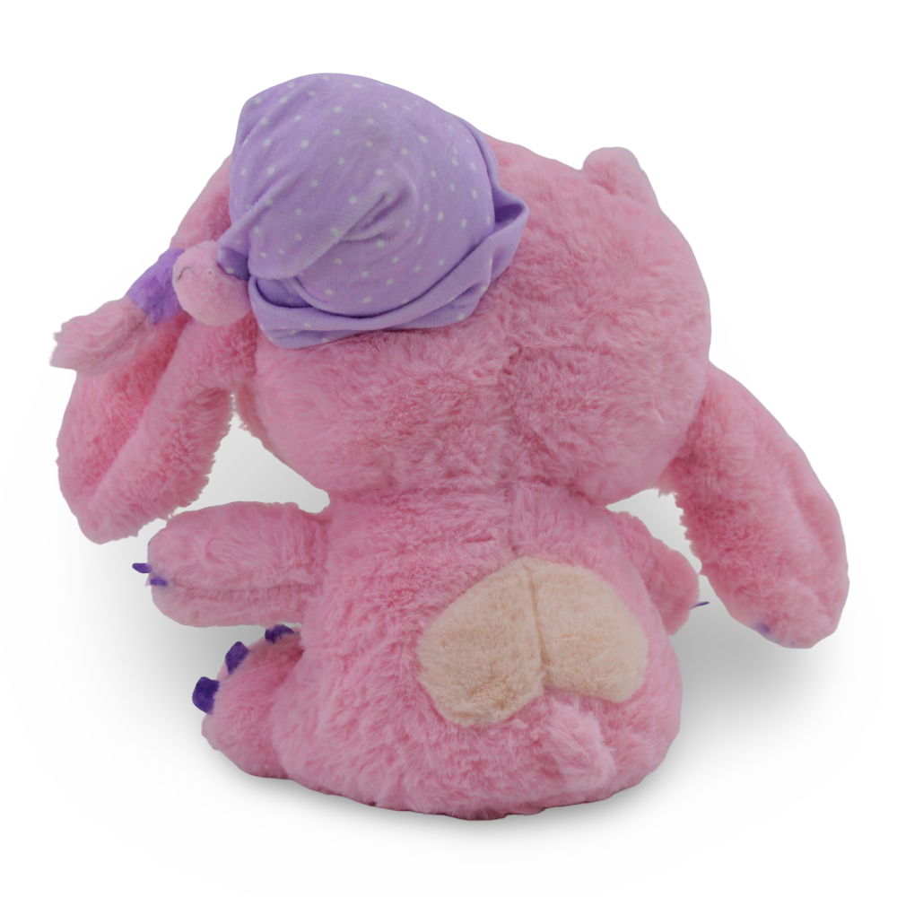Pink Stitch Plush Toy with Purple Hat