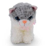 Grey & White Cat Plush Toy