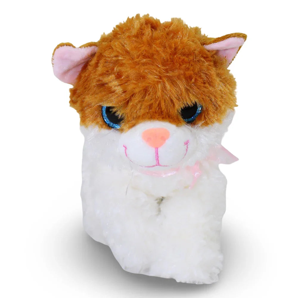 Light Brown & White Cat Plush Toy