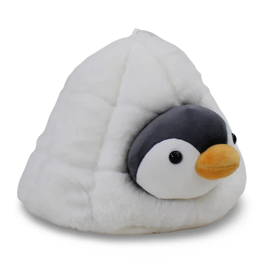 Penguin Plush Toy in a White Igloo