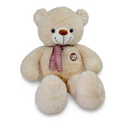 Beige Teddy Bear with Bow & Love Badge