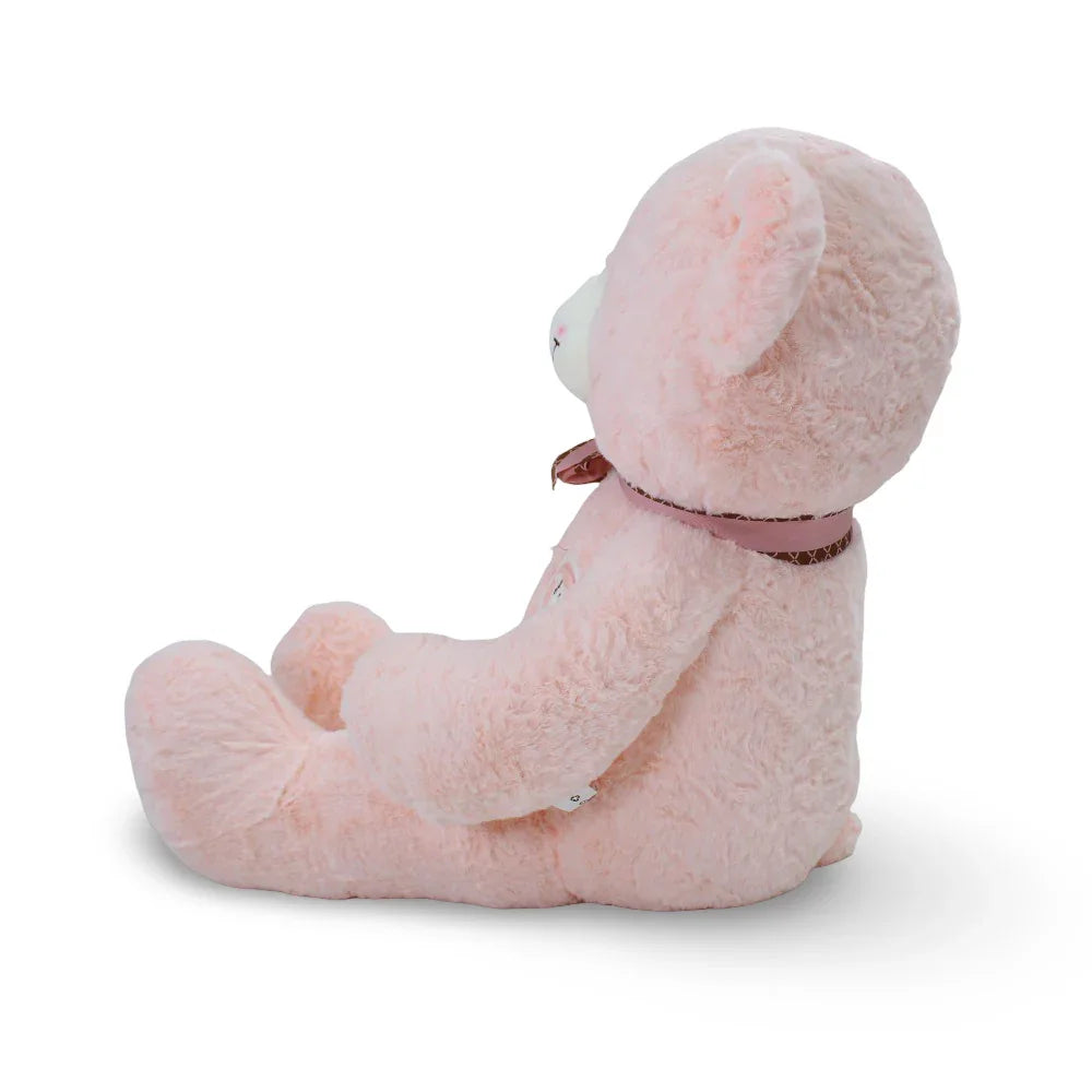 Pink Teddy Bear with Bow & Love Badge