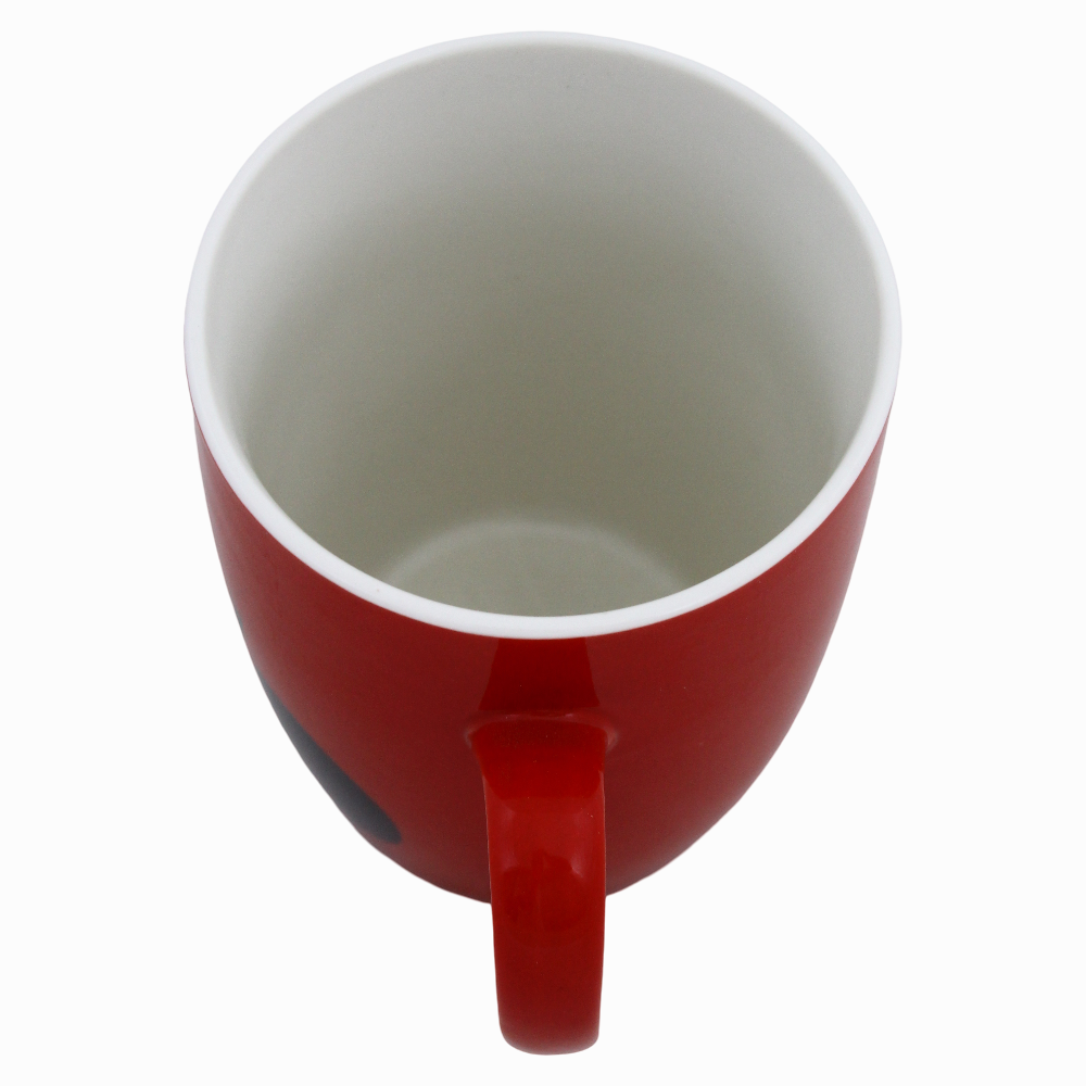 Porcelain Mug – Red with Mickey Mouse Print