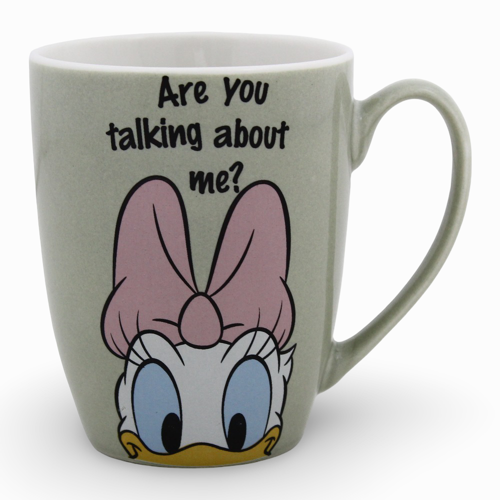 Porcelain Mug – Olive with Daisy Duck Print
