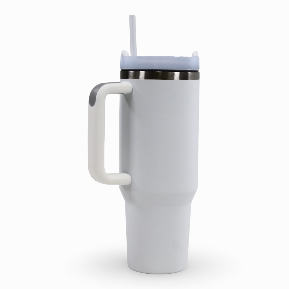 Straw Mug – White