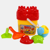 Beach Bucket with Toys – Yellow & Red
