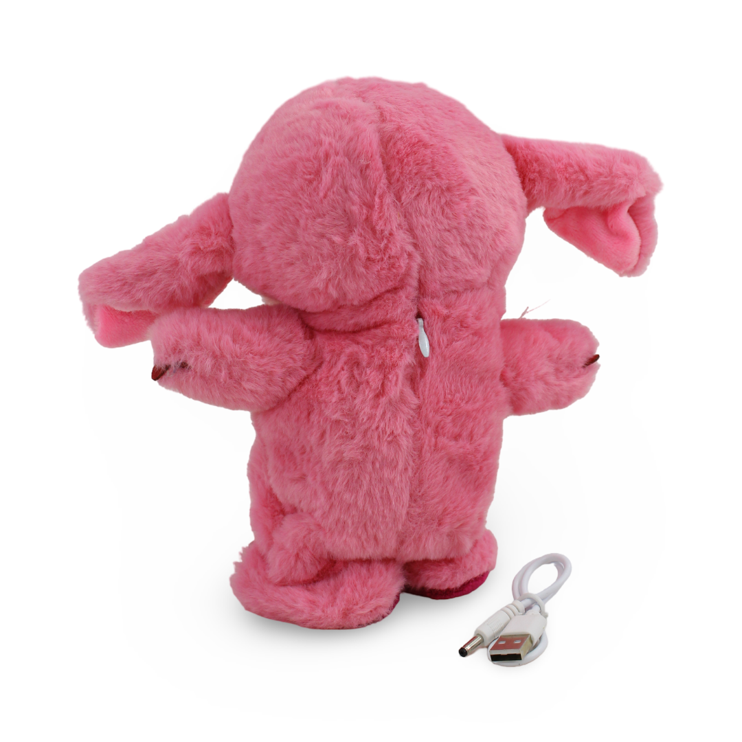 Walking & Talking Music Stitch Plush Toy – Pink