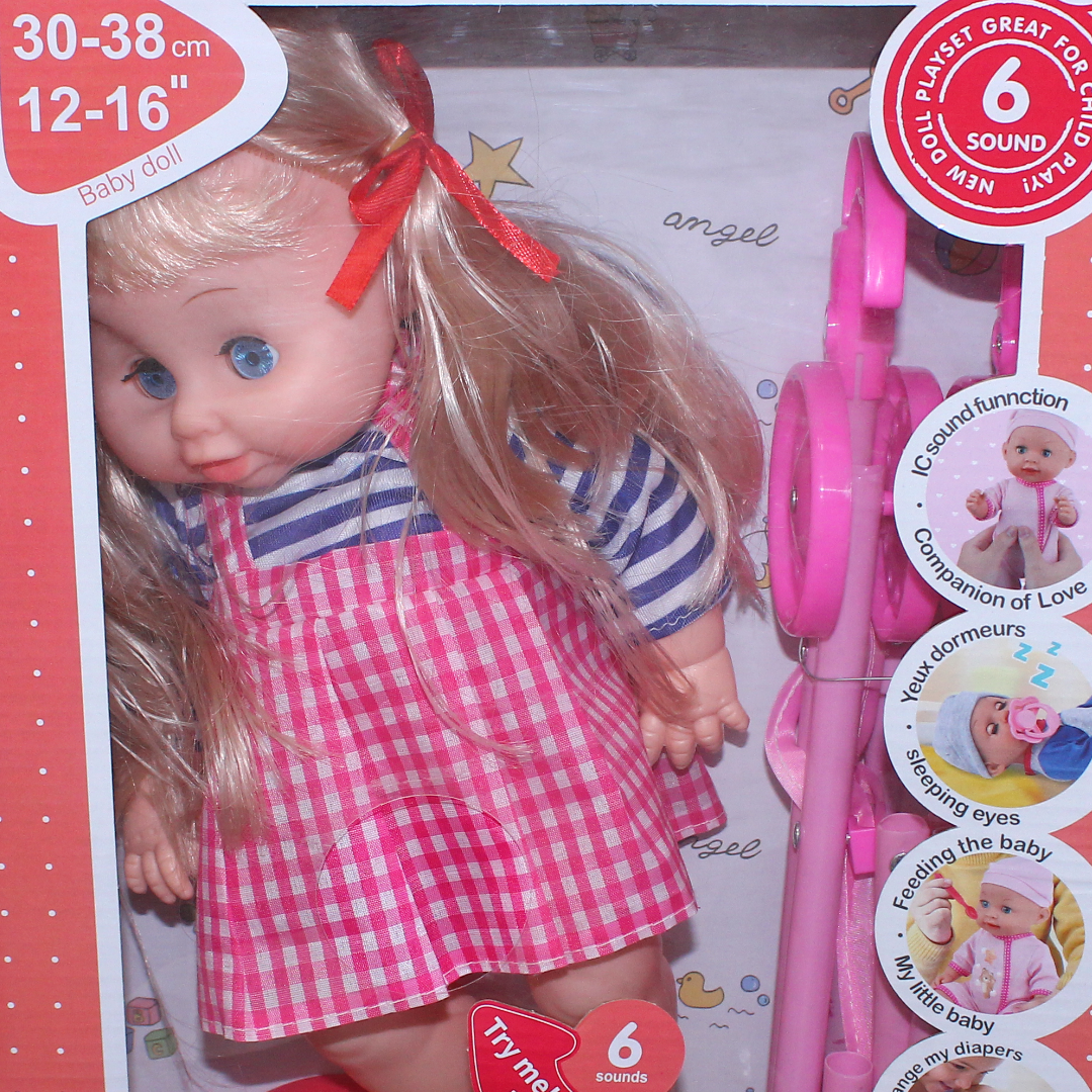 Baby Sweet Love Doll with Stroller Set
