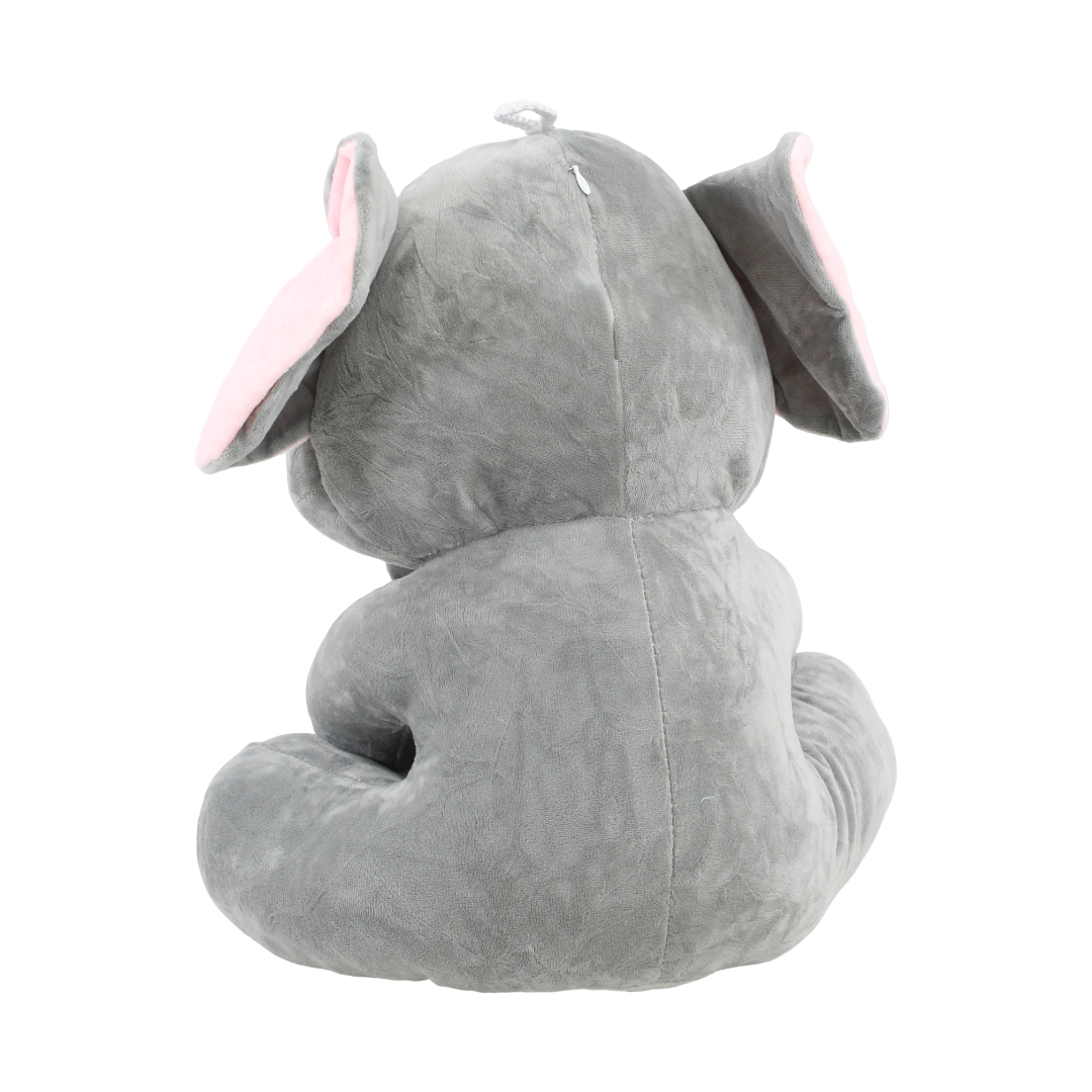Mother & Baby Elephant Plush Toy Set – Grey (L Size)
