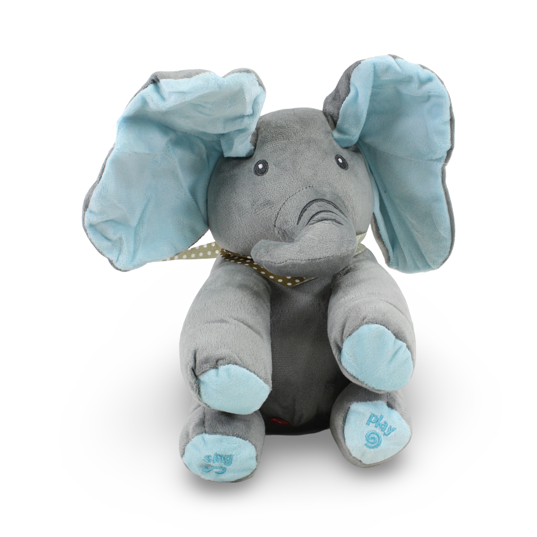 Elephant Plush Toy Set – Baby Blue