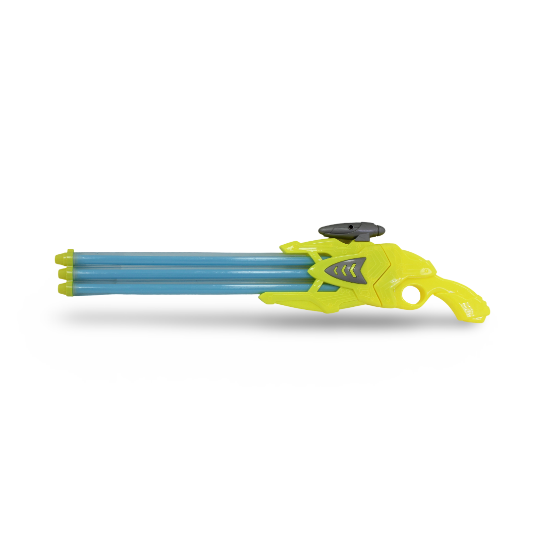 Triple Canon Water Gun – Baby Blue & Yellow