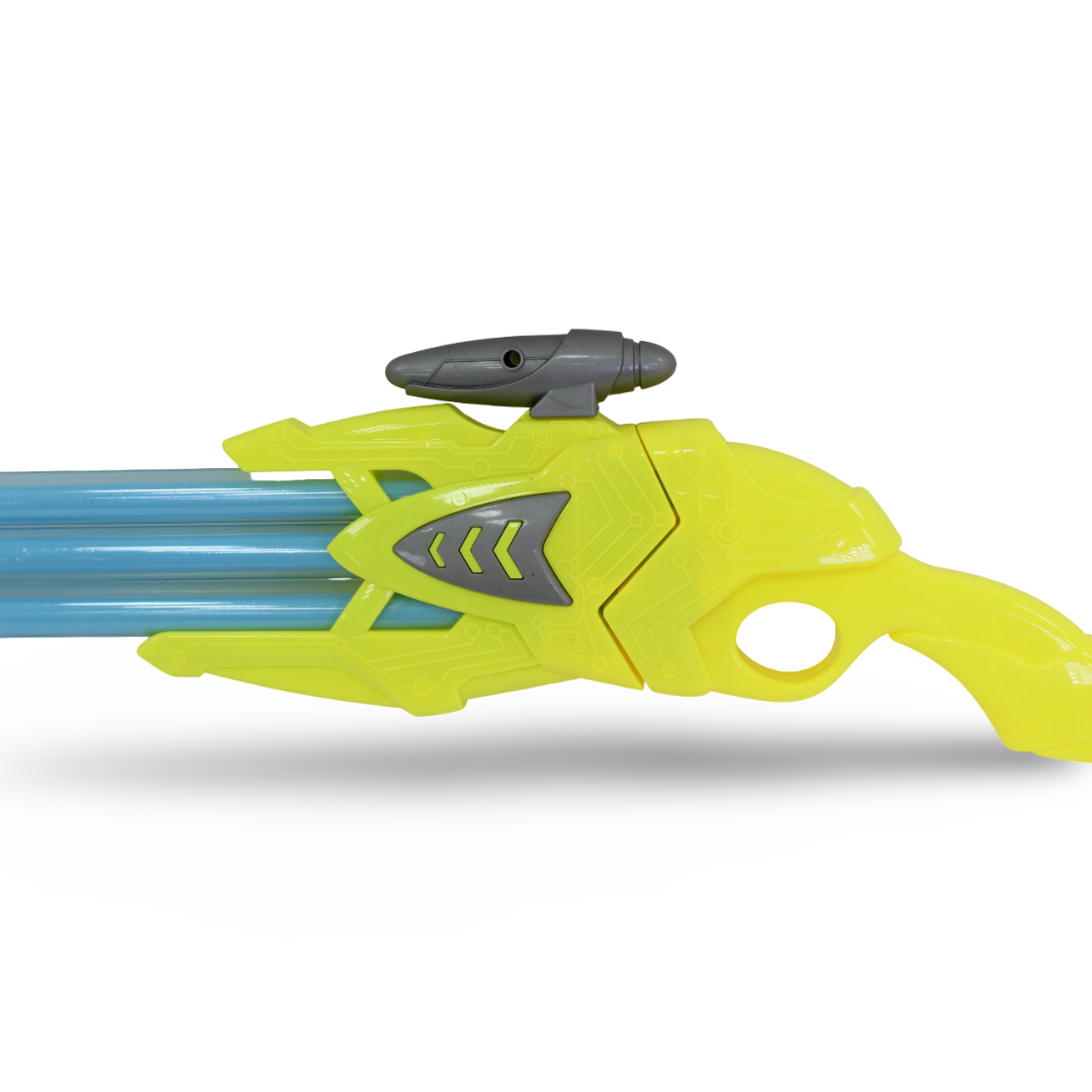 Triple Canon Water Gun – Baby Blue & Yellow