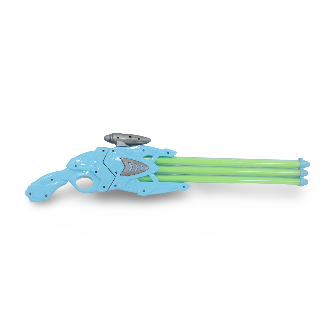 Triple Canon Water Gun – Green & Baby Blue
