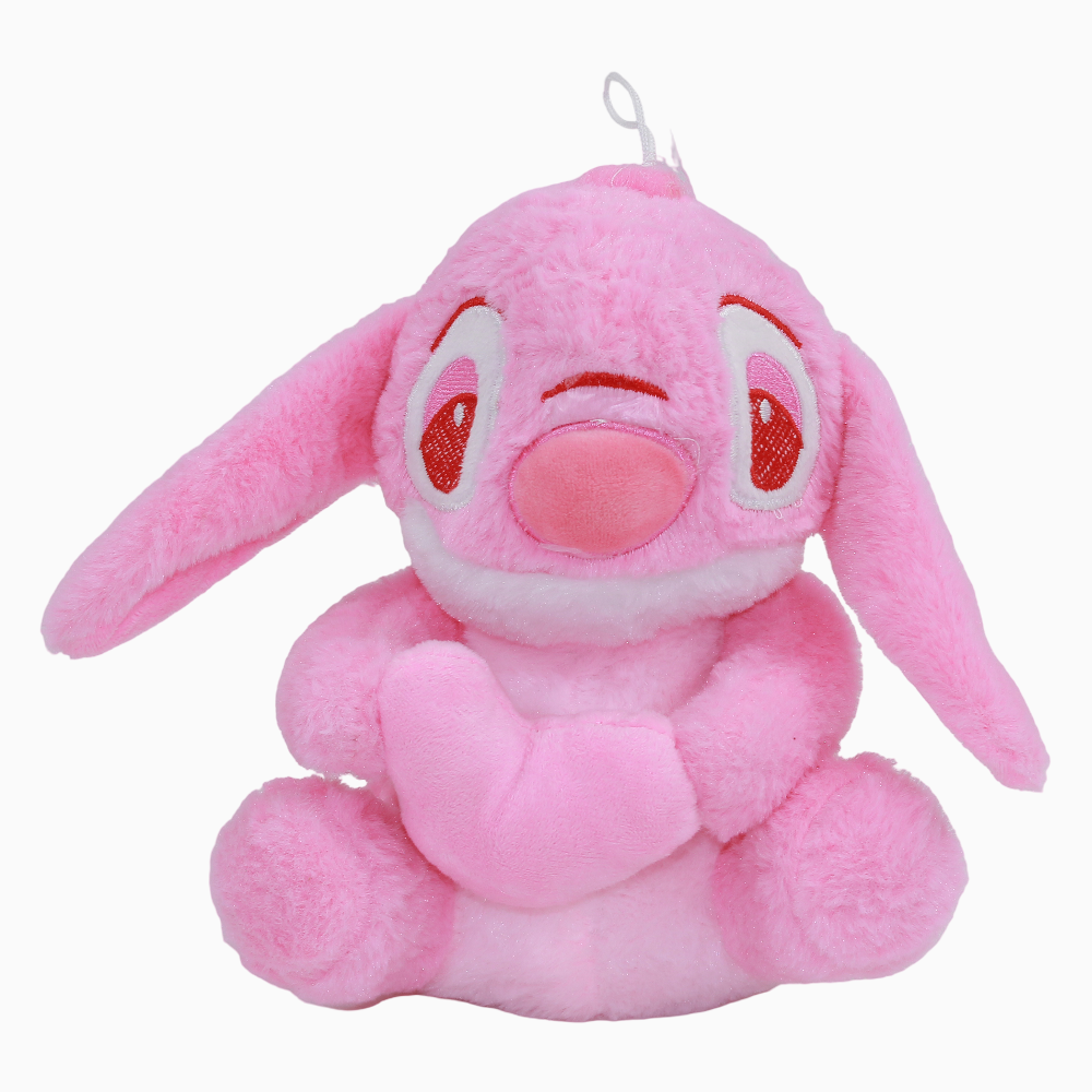 Stitch Plush Toy – Pink Cuddly Friend with a Small Heart