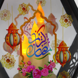 Acrylic Ramadan Lantern – Hexagonal Glass Design