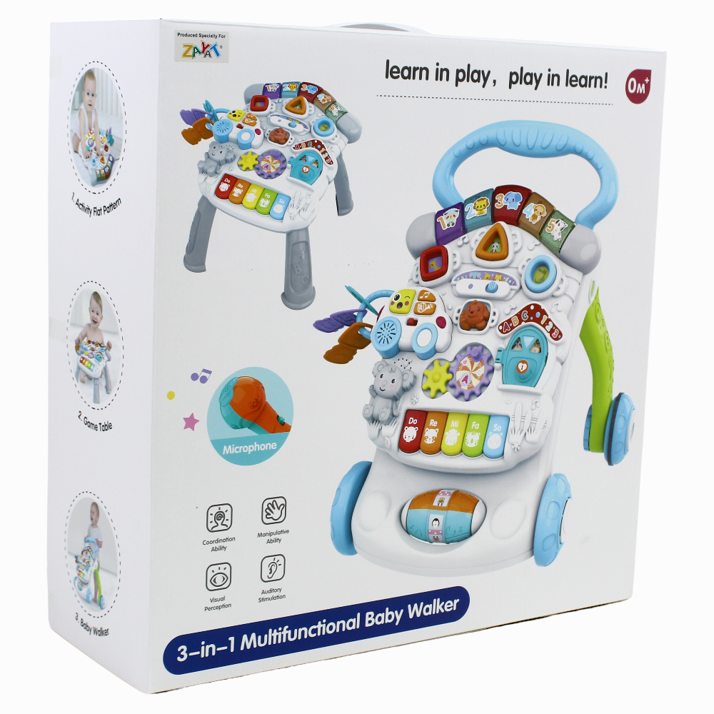 3in1 Multi-Functional Baby Walker – Blue