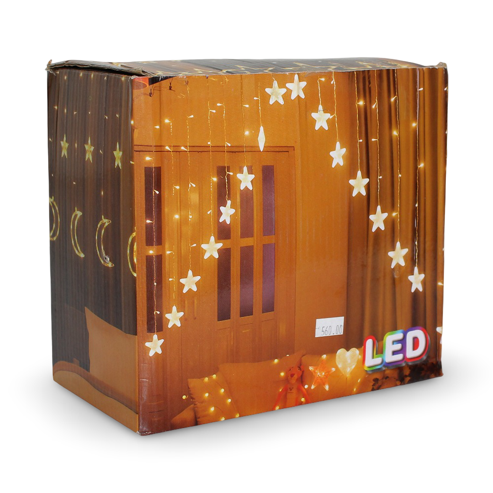 Star and Moon LED Curtain String Light