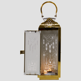 Arabic Lantern – LED Fanoos Light for Ramadan Décor (Gold)