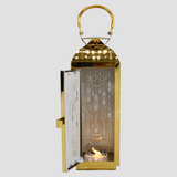 Arabic Lantern – LED Fanoos Light for Ramadan (Gold)