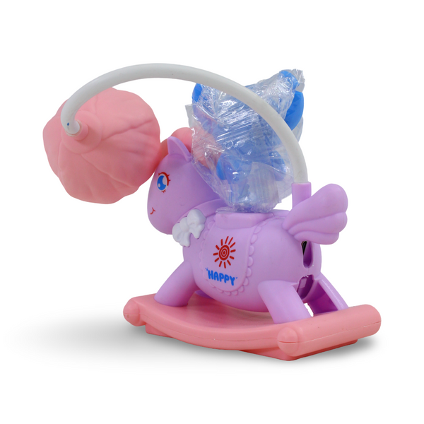 Stitch & Unicorn Rocking Horse USB LED Table Lamp – Purple