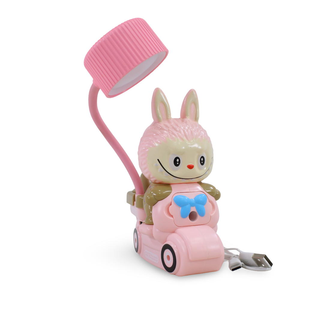 Labubu LED Night Light and Desk Lamp – Pink