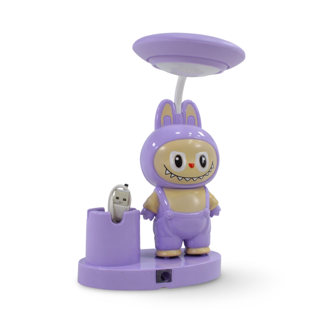 Labubu LED Night Light and Desk Lamp – Purple