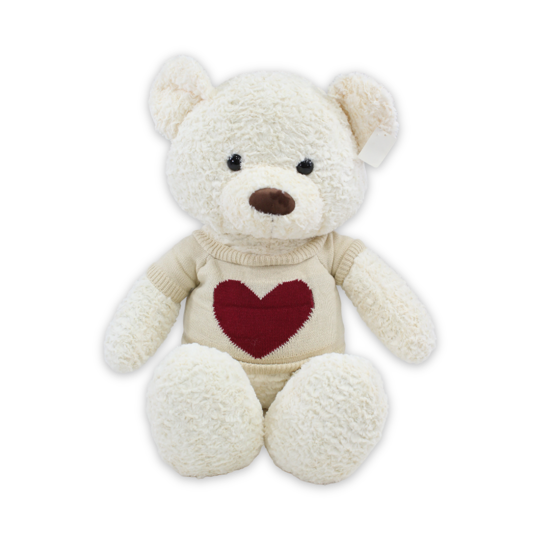Teddy Bear Off-White with Beige T-Shirt Plush Toy