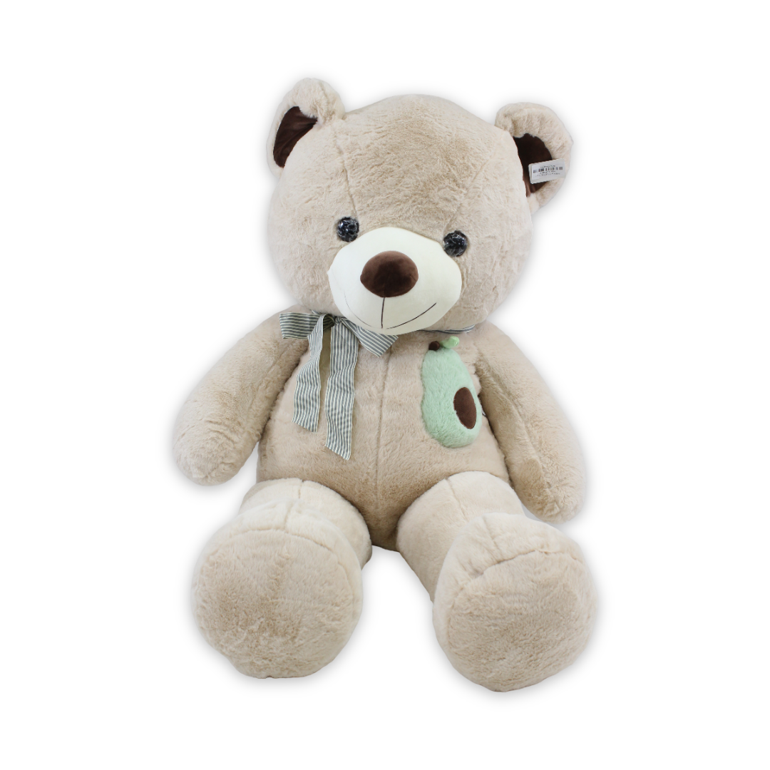 Teddy Bear Plush Toy – Beige with Olive Green Bow Tie - Assortments - OKO