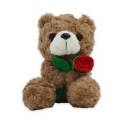 Teddy Bear Cafe with Red Flower Plush Toy