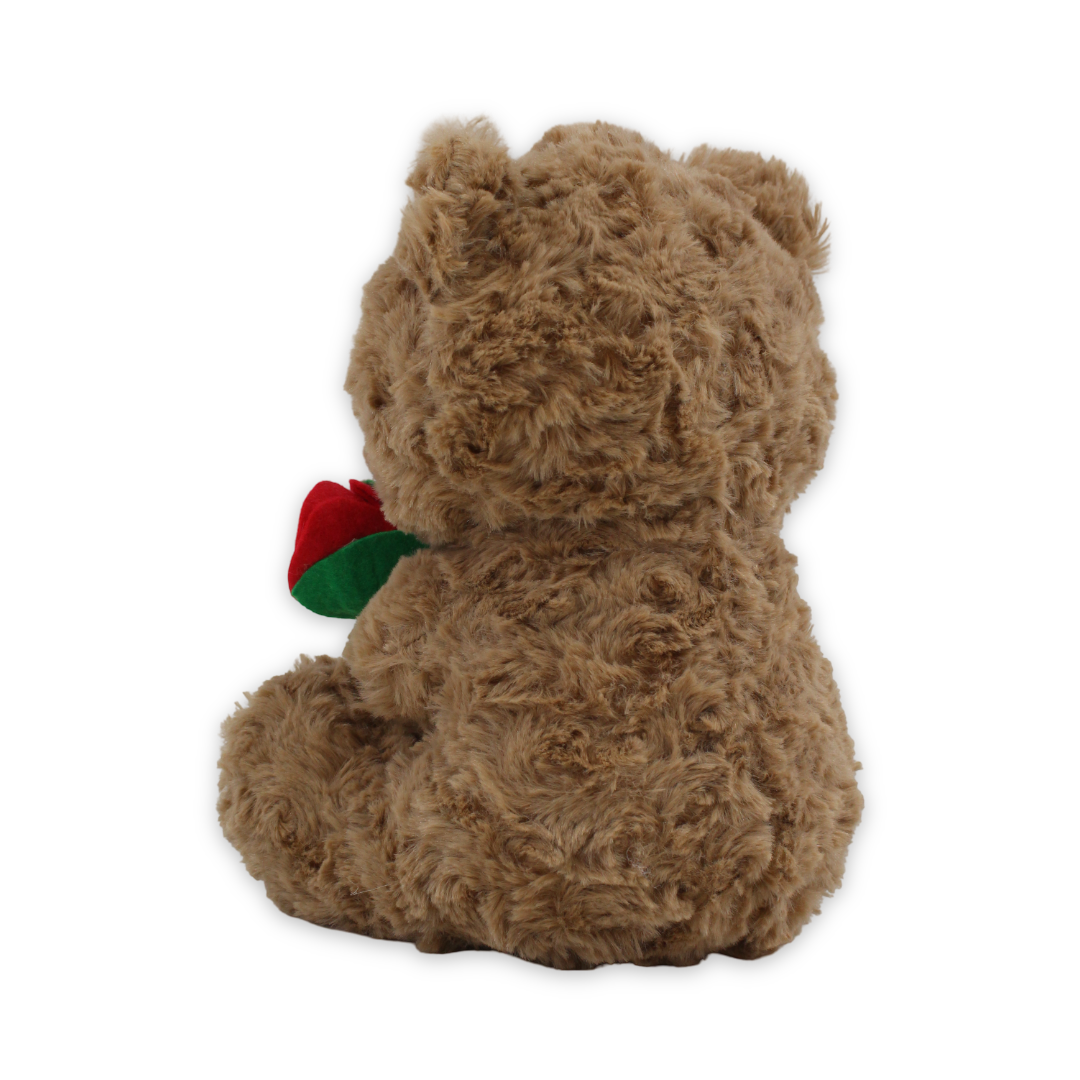 Teddy Bear Cafe with Red Flower Plush Toy