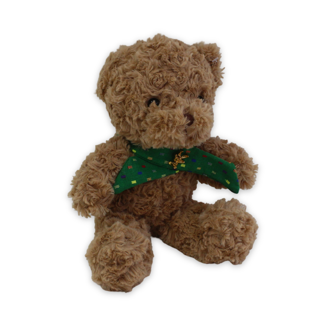 Teddy Bear Plush Toy – Cafe with Green Scarf