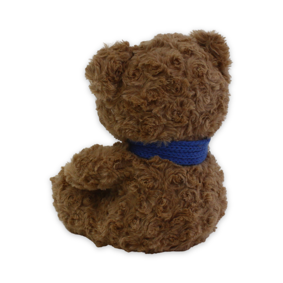 Teddy Bear Plush Toy – Cafe with Blue Scarf