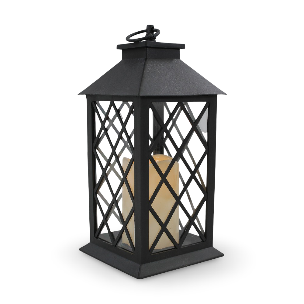 Acrylic Ramadan Lantern with Candle - Black - Party - OKO