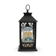 Acrylic Ramadan Lantern with Candle - Black