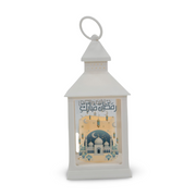 Acrylic Ramadan Lantern with Candle - White
