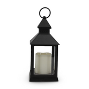 Acrylic Ramadan Lantern with Candle - Black