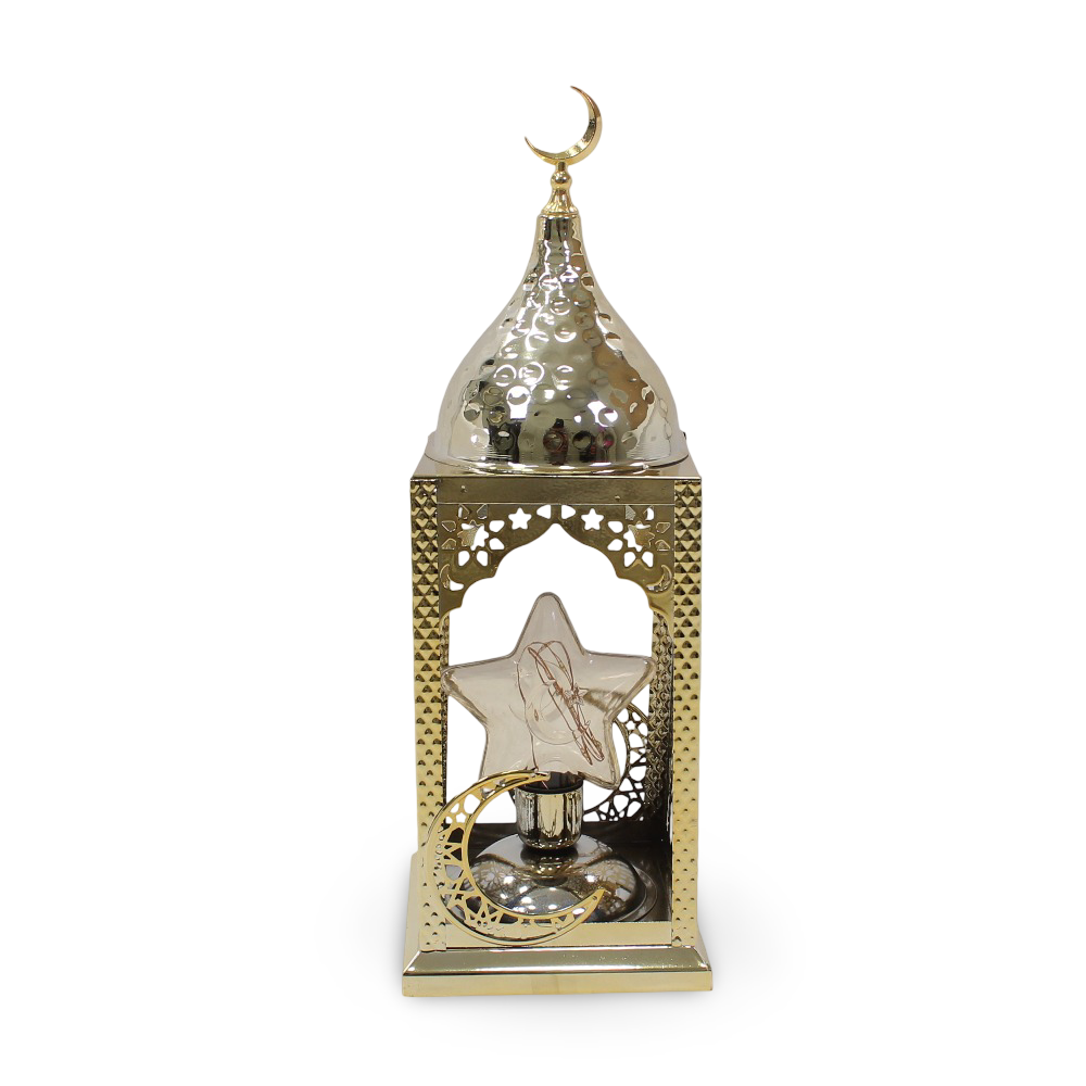 Golden Ramadan Lantern with Crescent – Large Size - Party - OKO