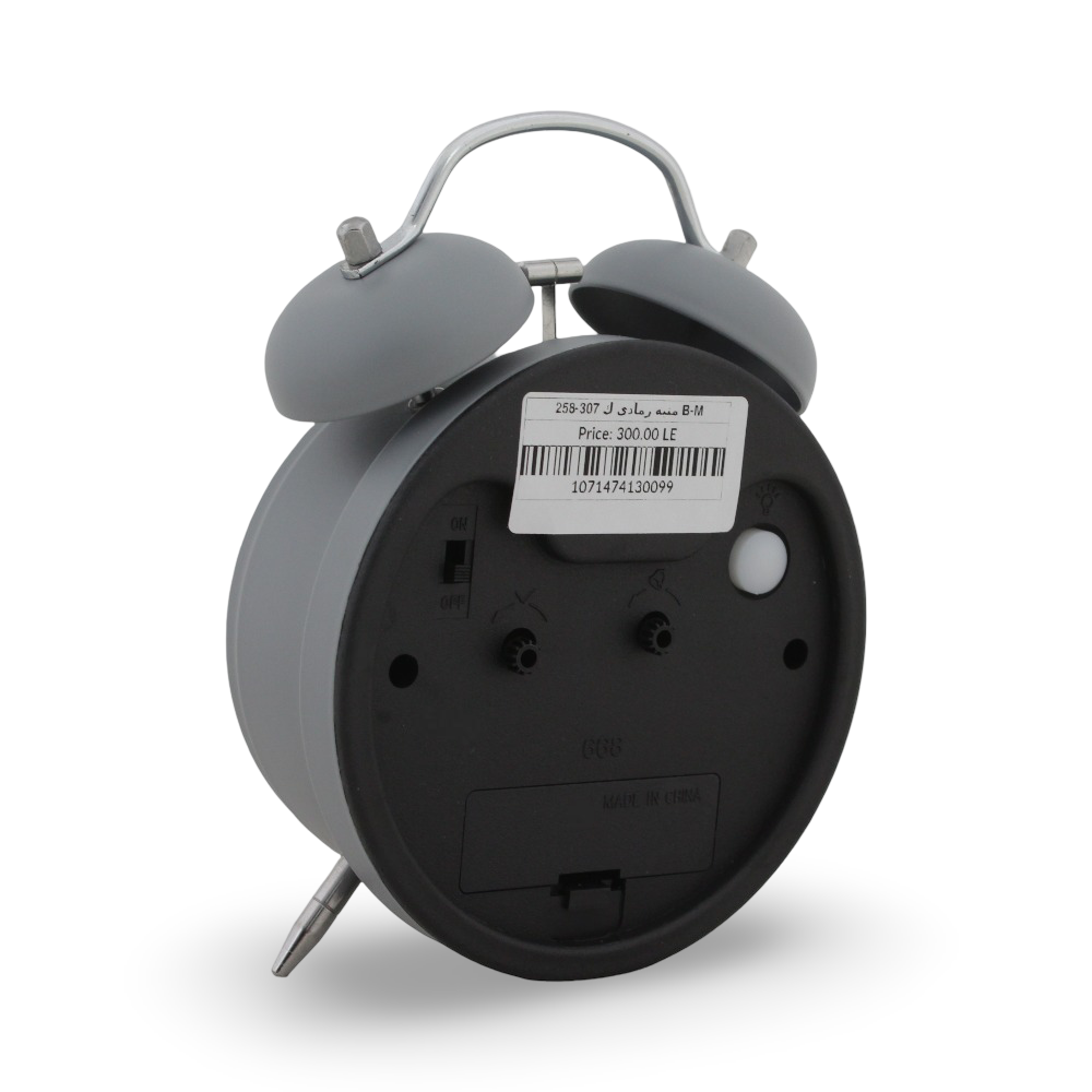 Batman Double-Bell Analog Alarm Clock Gray – (Large Size)