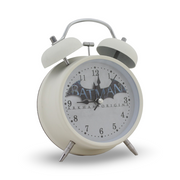 Batman Double-Bell Analog Alarm Clock Off-White – (Large Size)