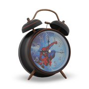 Spider-Man Double-Bell Analog Alarm Clock Black – (Large Size)