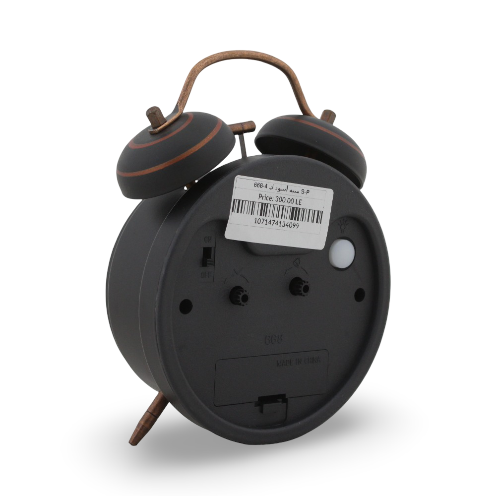 Spider-Man Double-Bell Analog Alarm Clock Black – (Large Size)