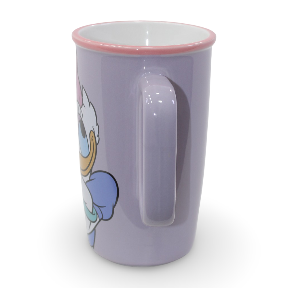 Daisy Duck Pottery Mug – Purple (Large Size)
