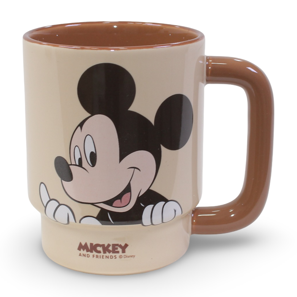 Mickey Mouse Pottery Mug – Beige (Large Size)